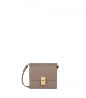 Portofel Polene Numéro Sept Crossbody Gri Maro | 73809-WYQA