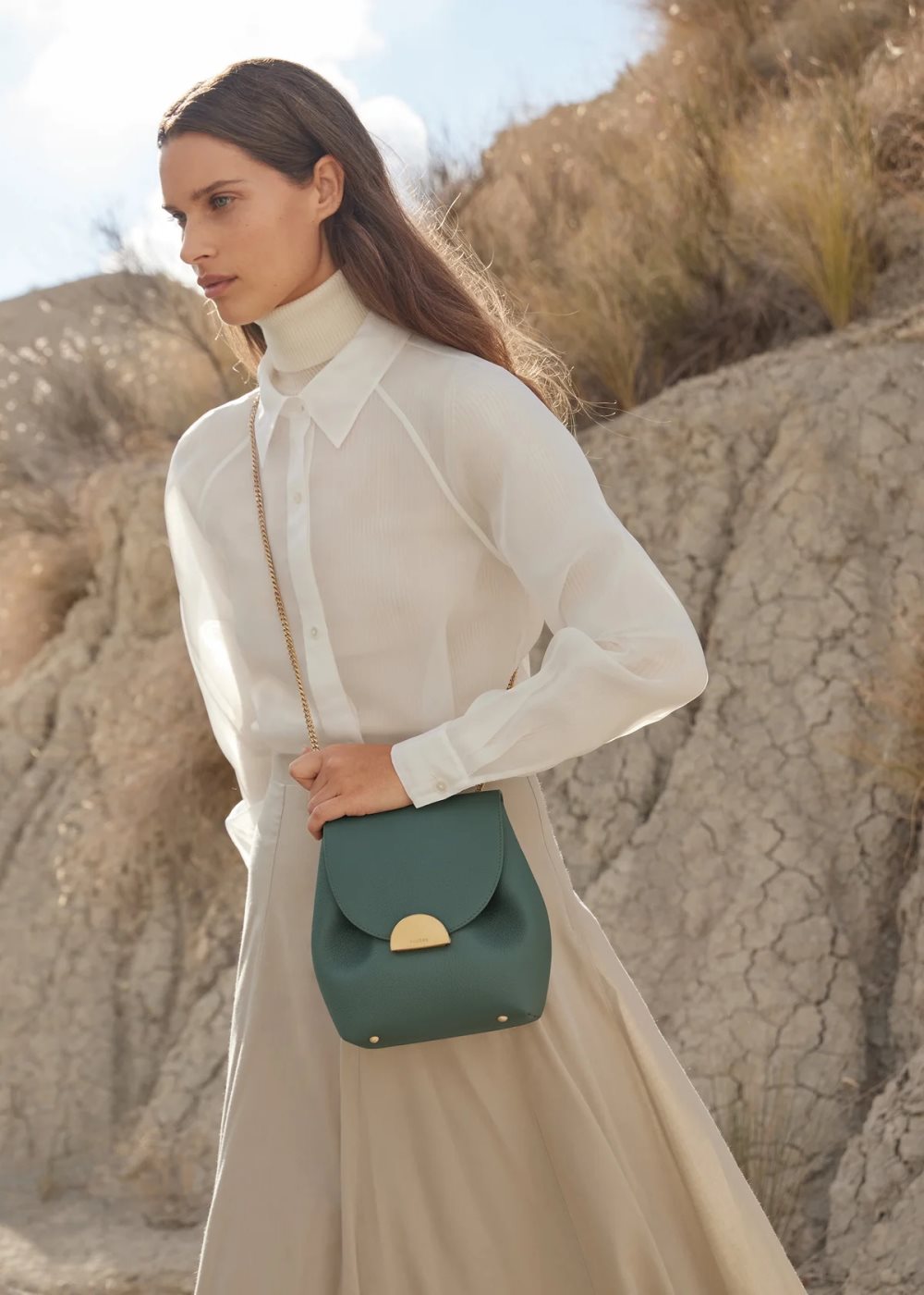 Geanta Crossbody Polene Numéro Un Mini Verzi | 27940-PMVY